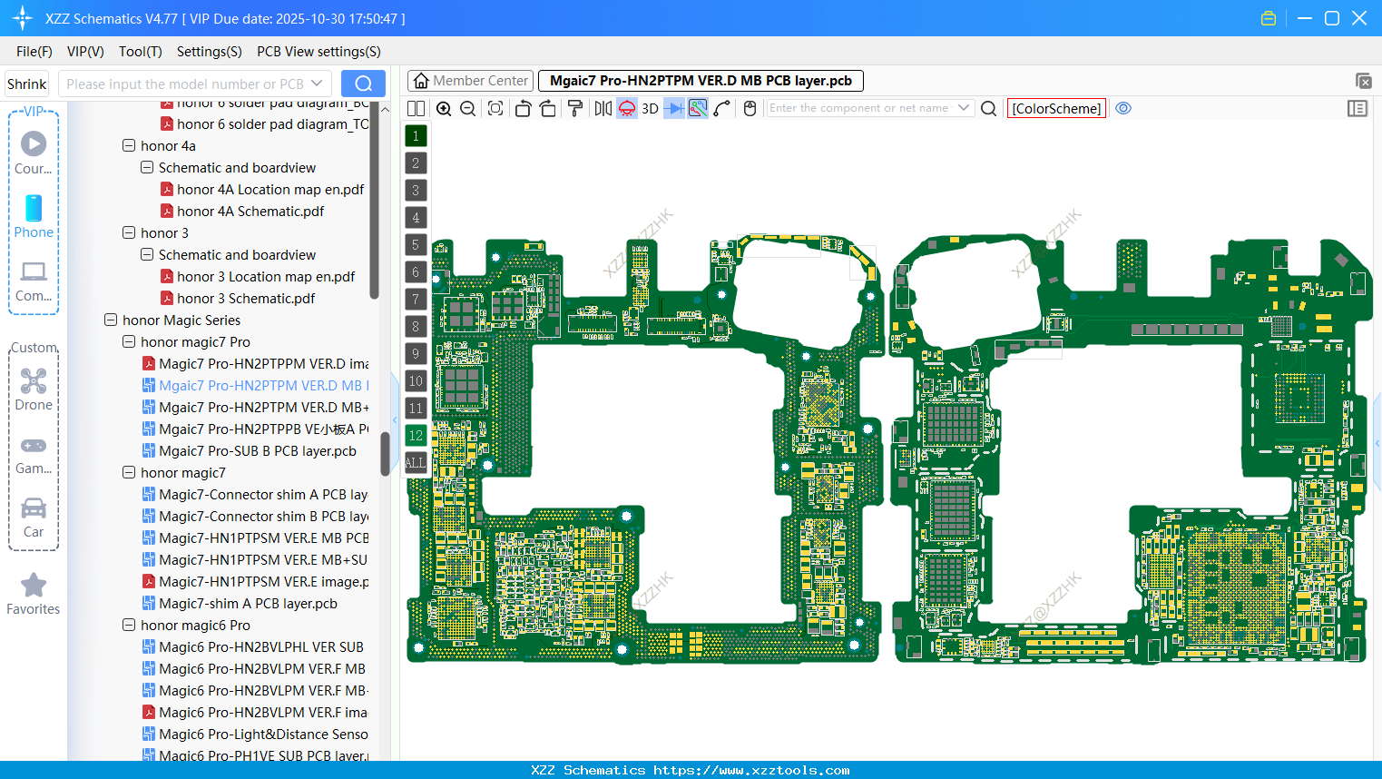 Honor Mgaic7 Pro-HN2PTPM VER.D MB PCB Layer